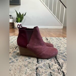 Toms heel booties size 11